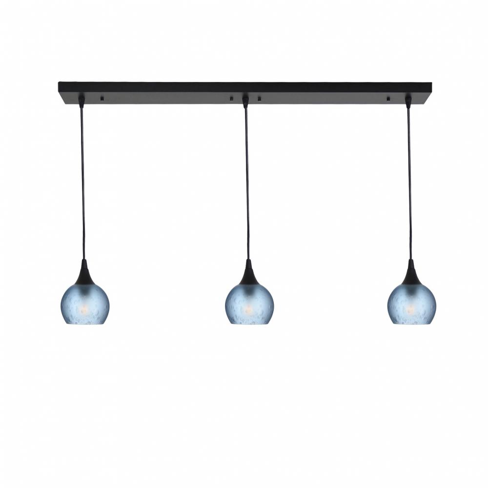 763 Celestial: 3 Pendant Linear Chandelier