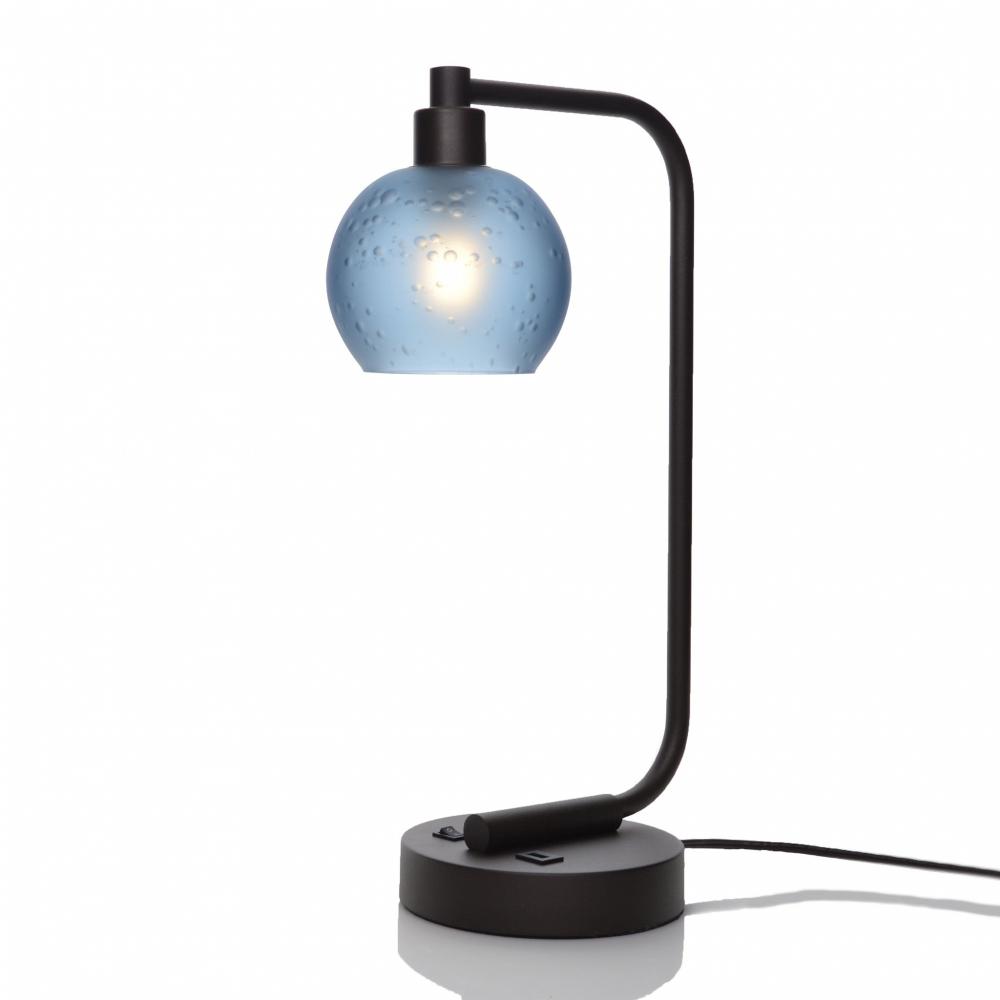 763 Celestial: Table Lamp - Steel Blue / Dark Bronze