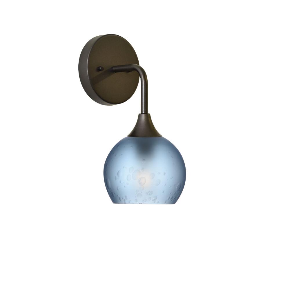 763 Celestial: Wall Sconce - Steel Blue / Antique Bronze