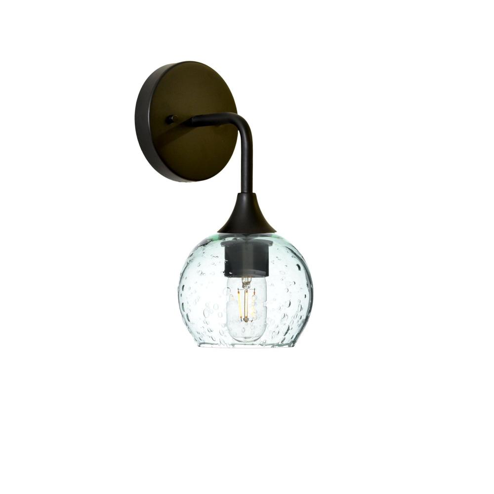 763 Lunar: Wall Sconce - Eco Clear / Matte Black