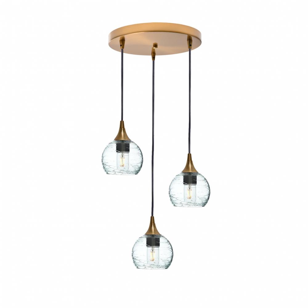763 Spun: 3 Pendant Cascade Chandelier