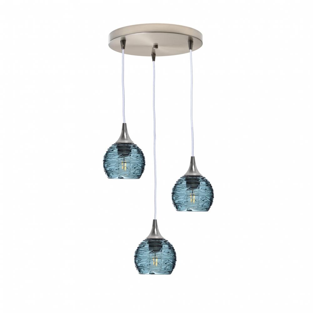 763 Spun: 3 Pendant Cascade Chandelier