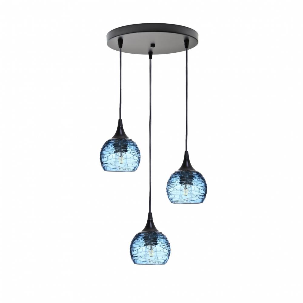 763 Spun: 3 Pendant Cascade Chandelier