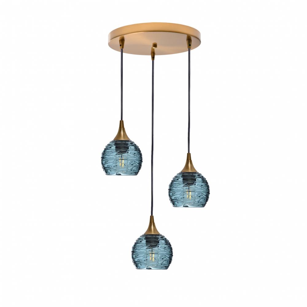 763 Spun: 3 Pendant Cascade Chandelier