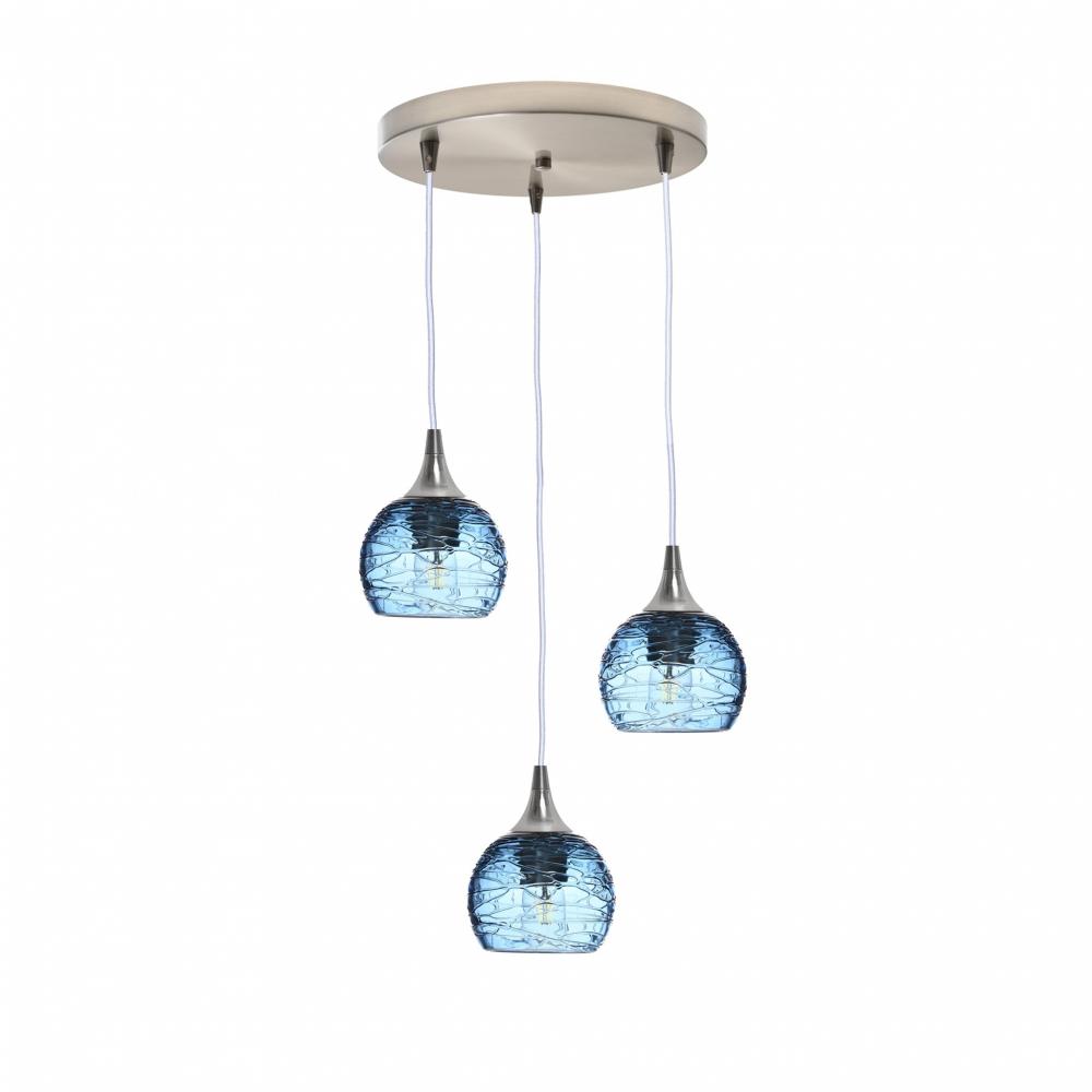 763 Spun: 3 Pendant Cascade Chandelier