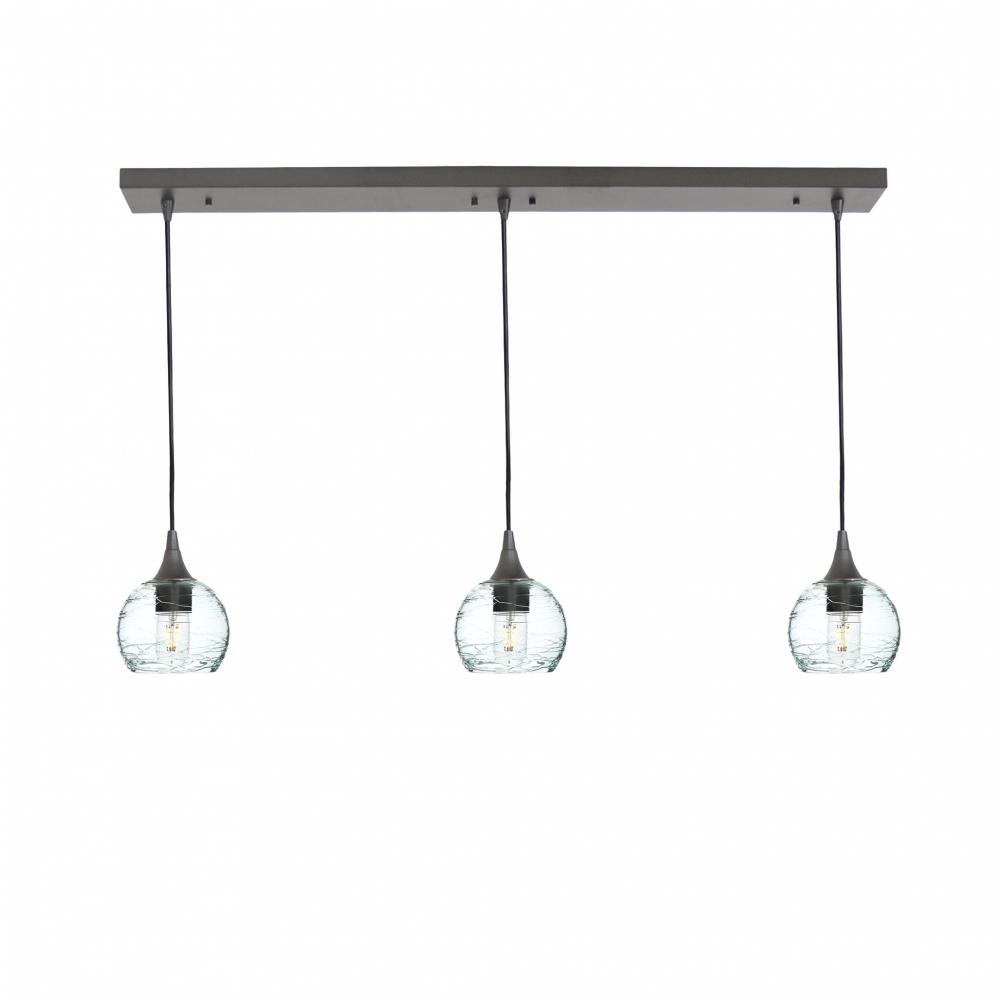 763 Spun: 3 Pendant Linear Chandelier