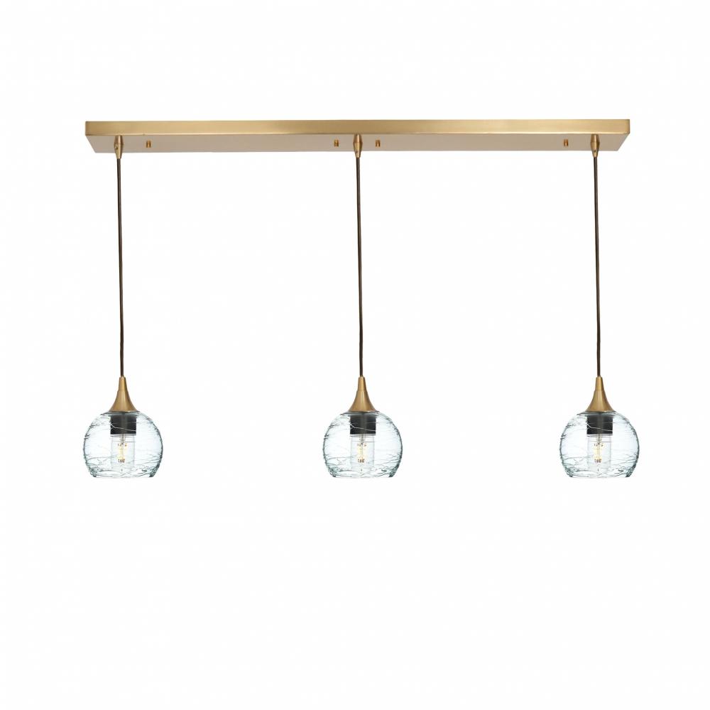 763 Spun: 3 Pendant Linear Chandelier