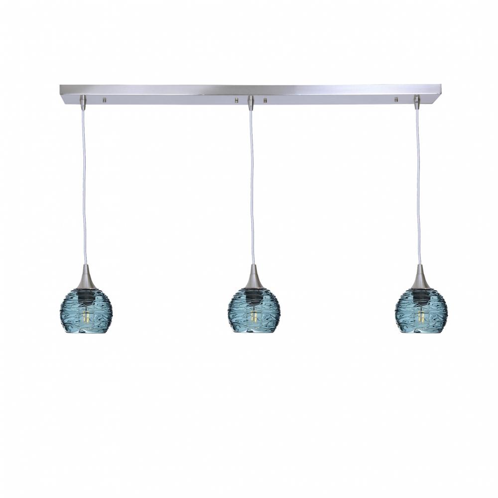 763 Spun: 3 Pendant Linear Chandelier