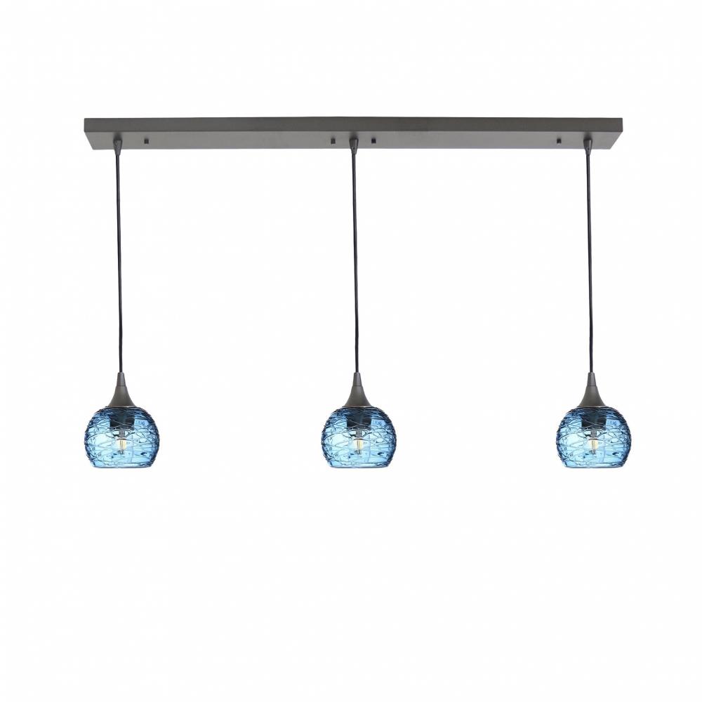 763 Spun: 3 Pendant Linear Chandelier