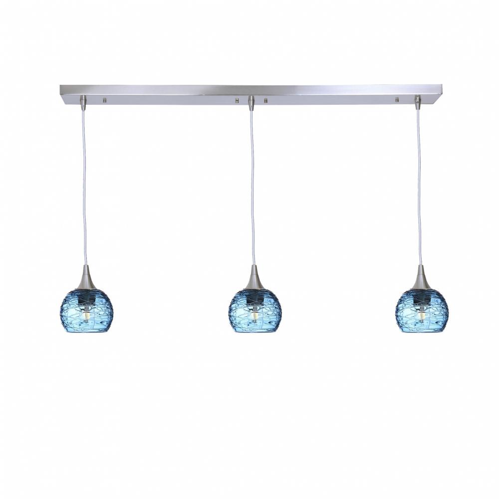 763 Spun: 3 Pendant Linear Chandelier