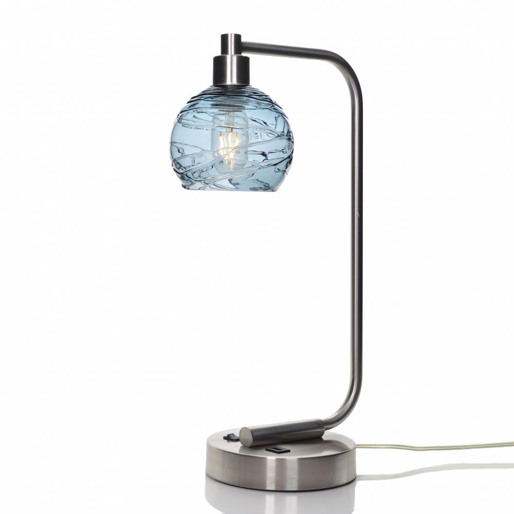 763 Spun: Table Lamp - Slate Gray / Brushed Nickel