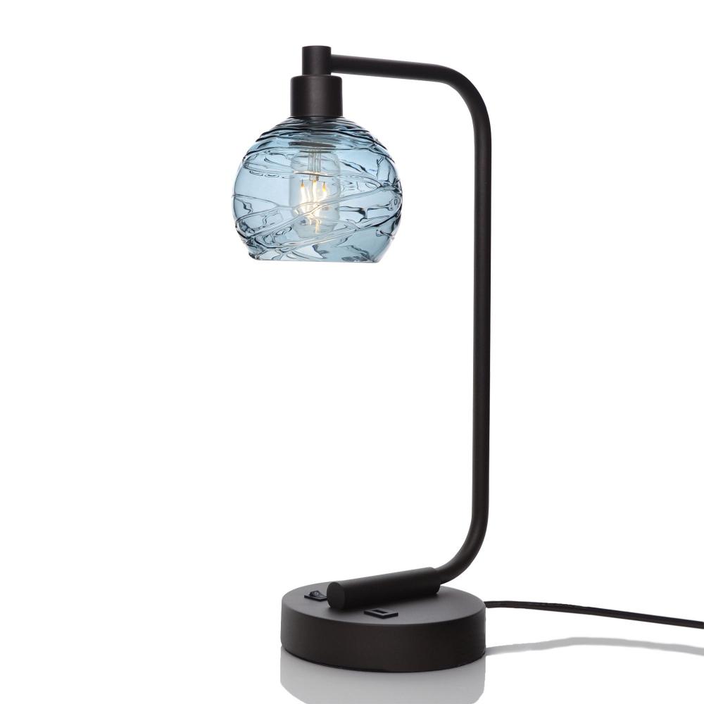 763 Spun: Table Lamp - Slate Gray / Matte Black