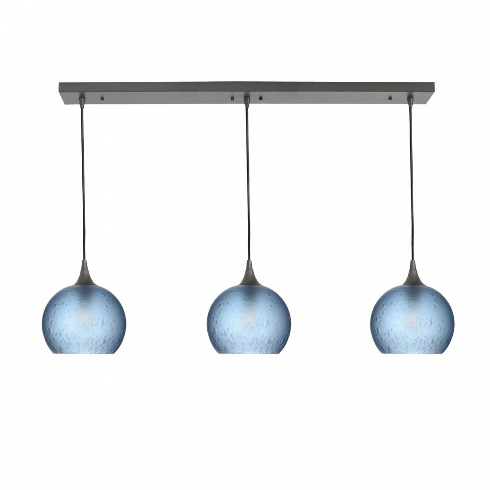 767 Celestial: 3 Pendant Linear Chandelier