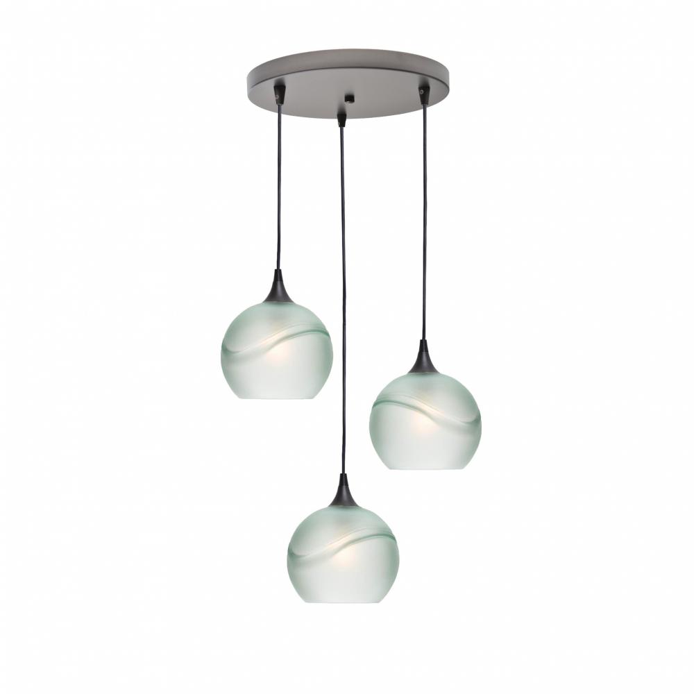 767 Glacial: 3 Pendant Cascade Chandelier