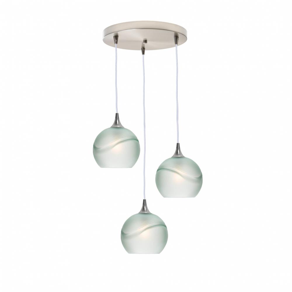 767 Glacial: 3 Pendant Cascade Chandelier