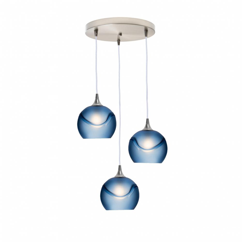 767 Glacial: 3 Pendant Cascade Chandelier
