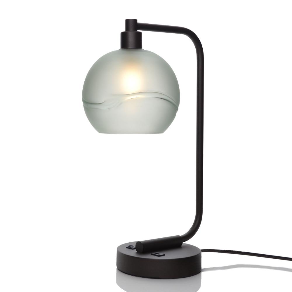 767 Glacial: Table Lamp - Eco Clear / Matte Black