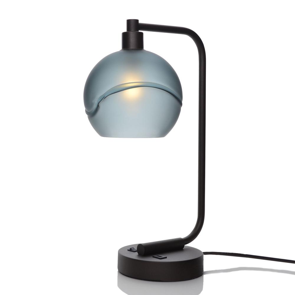 767 Glacial: Table Lamp - Slate Gray / Matte Black