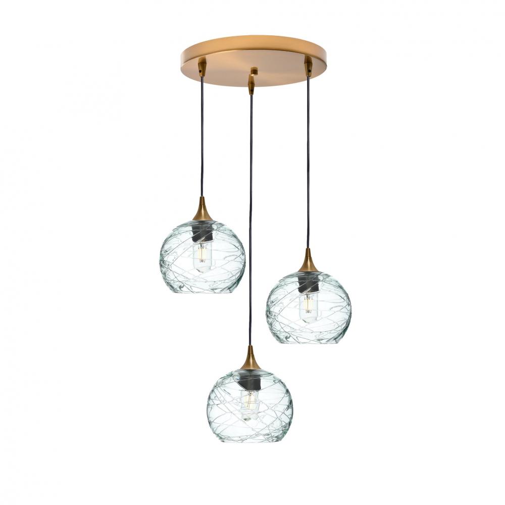 767 Spun: 3 Pendant Cascade Chandelier