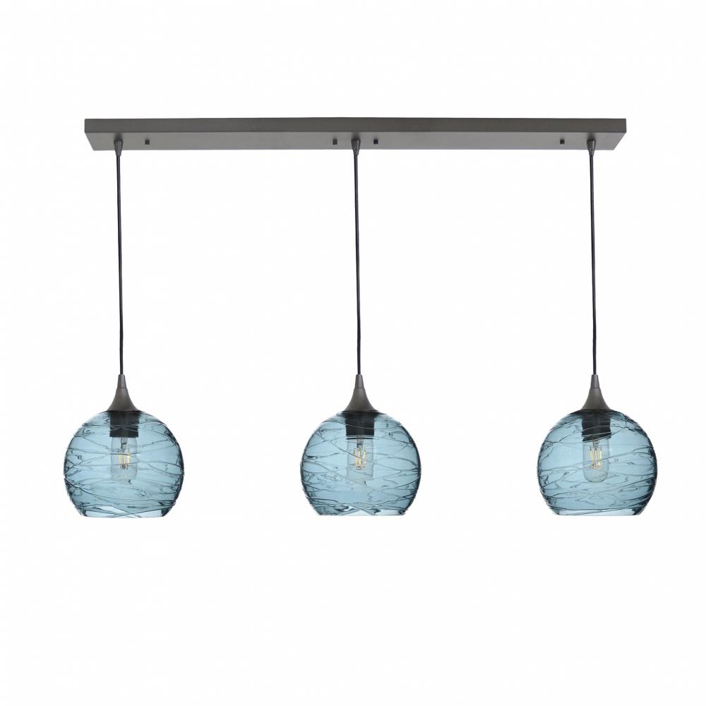 767 Spun: 3 Pendant Linear Chandelier