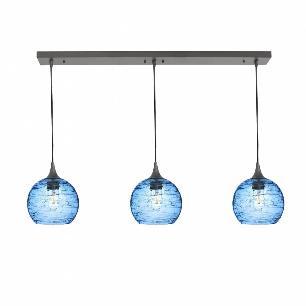 767 Spun: 3 Pendant Linear Chandelier