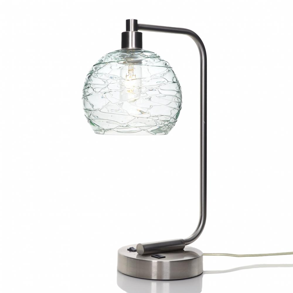 767 Spun: Table Lamp - Eco Clear / Brushed Nickel