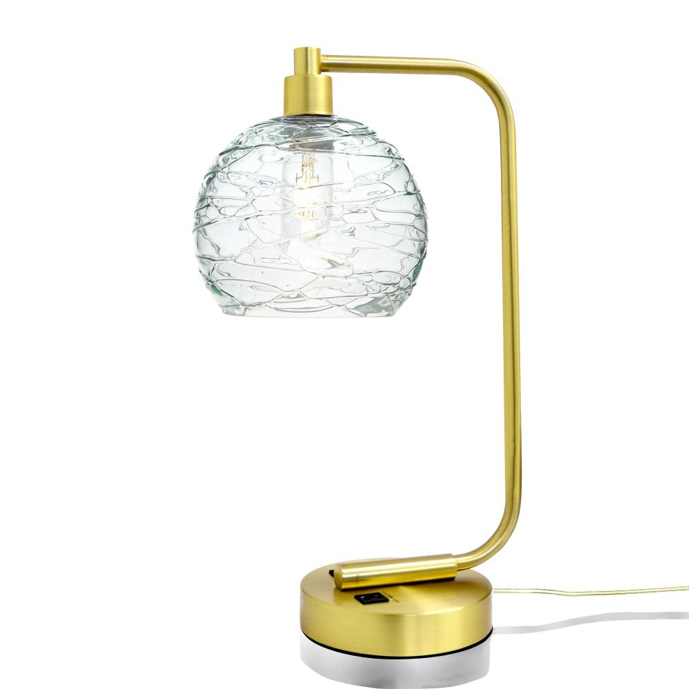 767 Spun: Table Lamp - Eco Clear / Satin Brass