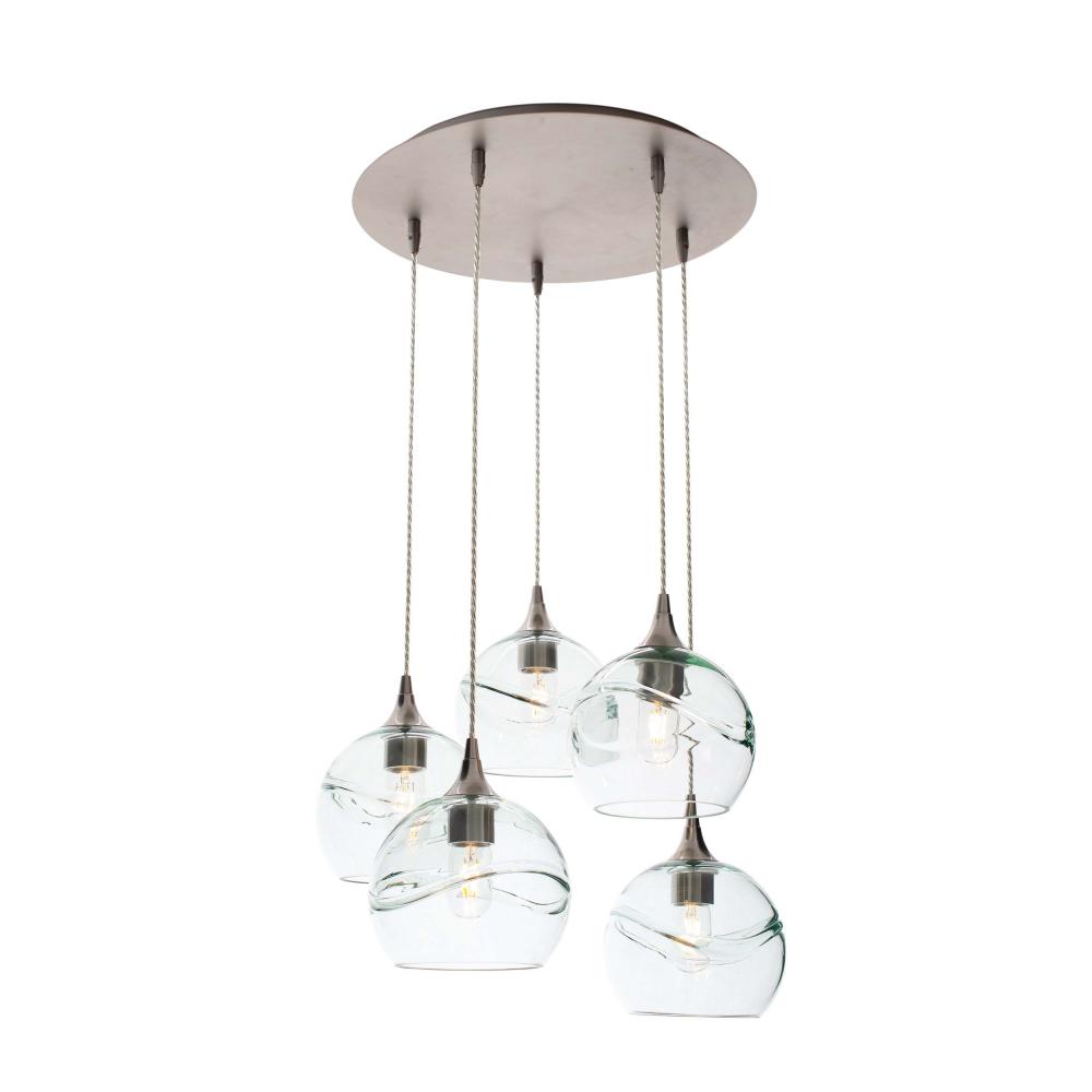 767 Swell: 5 Pendant Cascade Chandelier