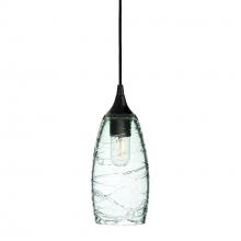Bicycle Glass X1-147SPNCLR-PEN01-BLK-X4-04W - 147 Spun: Single Pendant Light