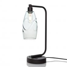 Bicycle Glass X1-147SWLCLR-LMP01-BLK-XX-04W - 147 Swell: Table Lamp - Eco Clear / Matte Black