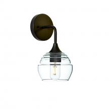 Bicycle Glass X1-301LUCCLR-SCN01-BLK-XX-04W - 301 Lucent: Wall Sconce - Eco Clear / Matte Black