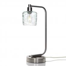 Bicycle Glass X1-601SPNCLR-LMP01-BNI-XX-04W - 601 Spun: Table Lamp - Eco Clear / Brushed Nickel