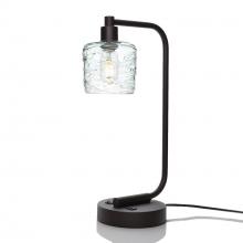 Bicycle Glass X1-601SPNCLR-LMP01-BLK-XX-04W - 601 Spun: Table Lamp - Eco Clear / Matte Black