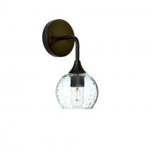 Bicycle Glass X1-763LUNCLR-SCN01-BLK-XX-04W - 763 Lunar: Wall Sconce - Eco Clear / Matte Black