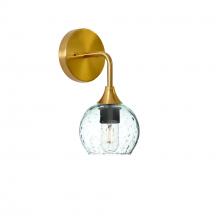 Bicycle Glass X1-763LUNCLR-SCN01-BRS-XX-04W - 763 Lunar: Wall Sconce - Eco Clear / Polished Brass