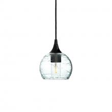 Bicycle Glass X1-763SPNCLR-PEN01-BLK-X4-04W - 763 Spun: Single Pendant Light