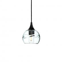 Bicycle Glass X1-763SWLCLR-PEN01-BLK-X4-04W - 763 Swell: Single Pendant Light