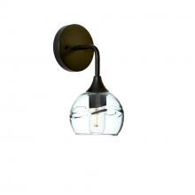 Bicycle Glass X1-763SWLCLR-SCN01-BLK-XX-04W - 763 Swell: Wall Sconce - Eco Clear / Matte Black