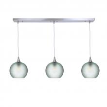 Bicycle Glass X3-767CELCLR-LIN01-BNI-X4-04W - 767 Celestial: 3 Pendant Linear Chandelier
