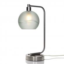 Bicycle Glass X1-767GLACLR-LMP01-BNI-XX-04W - 767 Glacial: Table Lamp - Eco Clear / Brushed Nickel