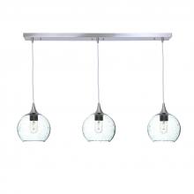 Bicycle Glass X3-767LUNCLR-LIN01-BNI-X4-04W - 767 Lunar: 3 Pendant Linear Chandelier
