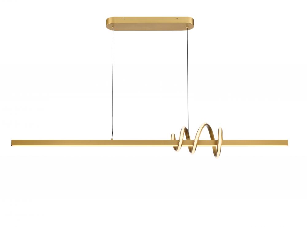 Chandelier Brushed Gold 2100 lm LED