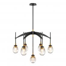 SDQ Lighting PD37407UBBG - Chandelier Urban Bronze + Brushed Gold E12