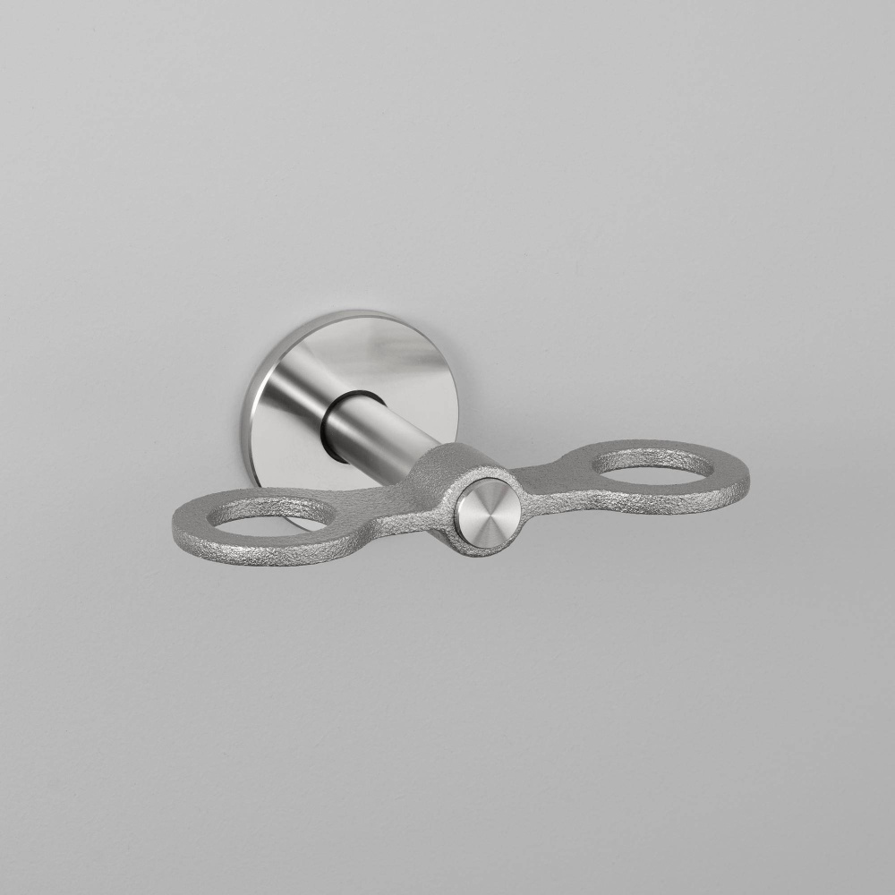 SOAP HOLDER / CAST / DOUBLE DISPENSER / STEEL