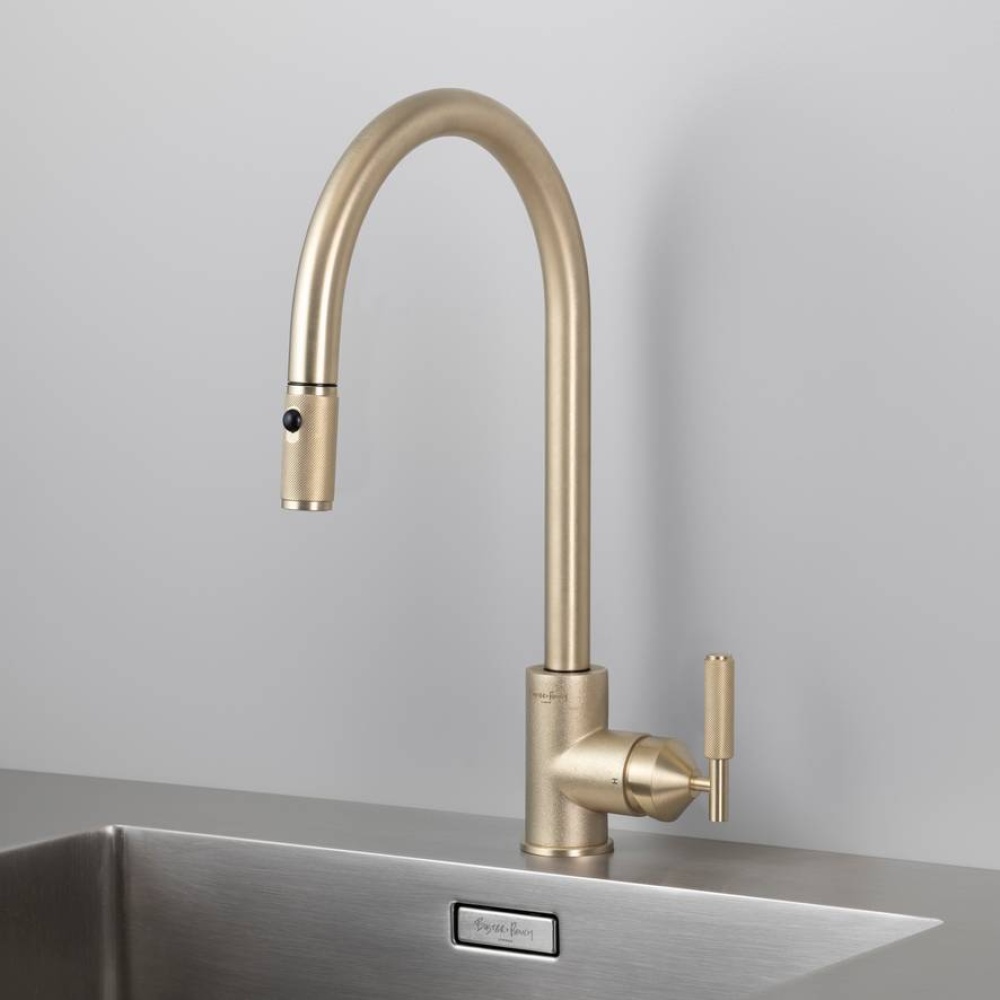 KITCHEN FAUCET / PULL-OUT WITH DUAL SPRAY / CROSS / BRASS