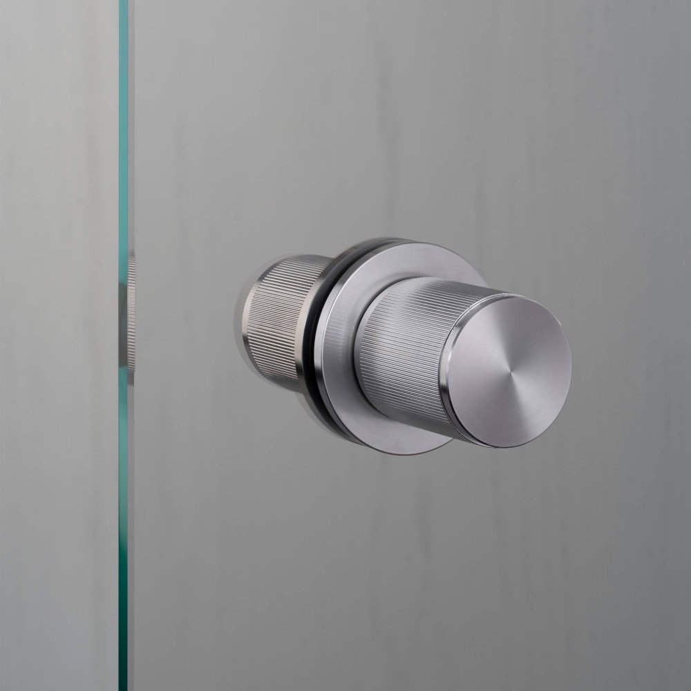 DOOR KNOB / FIXED / DOUBLE-SIDED / LINEAR / STEEL