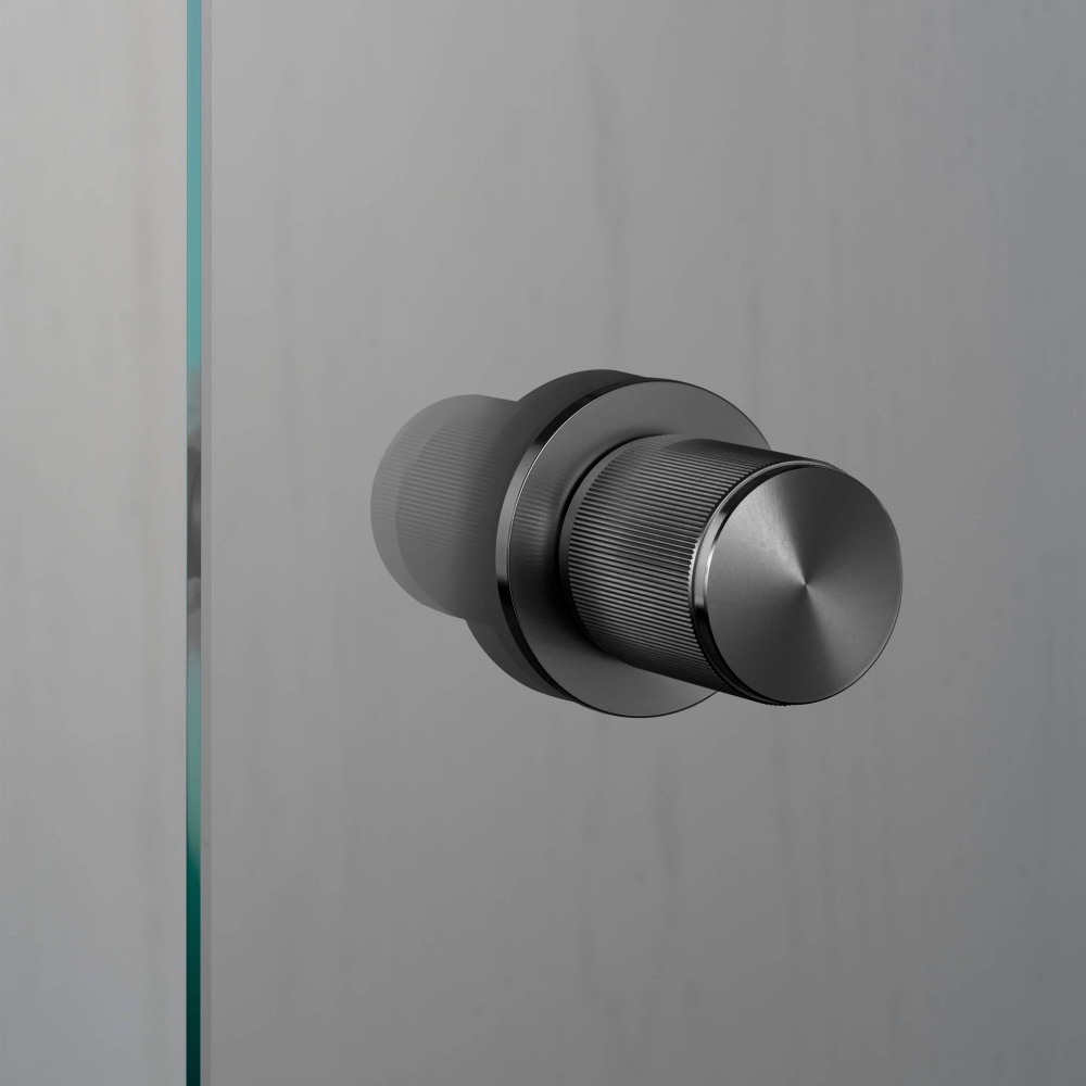 DOOR KNOB / FIXED / SINGLE-SIDED / LINEAR / GUN METAL