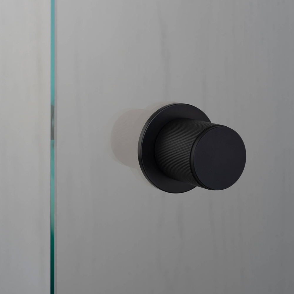 DOOR KNOB / FIXED / SINGLE-SIDED / LINEAR / WELDERS BLACK