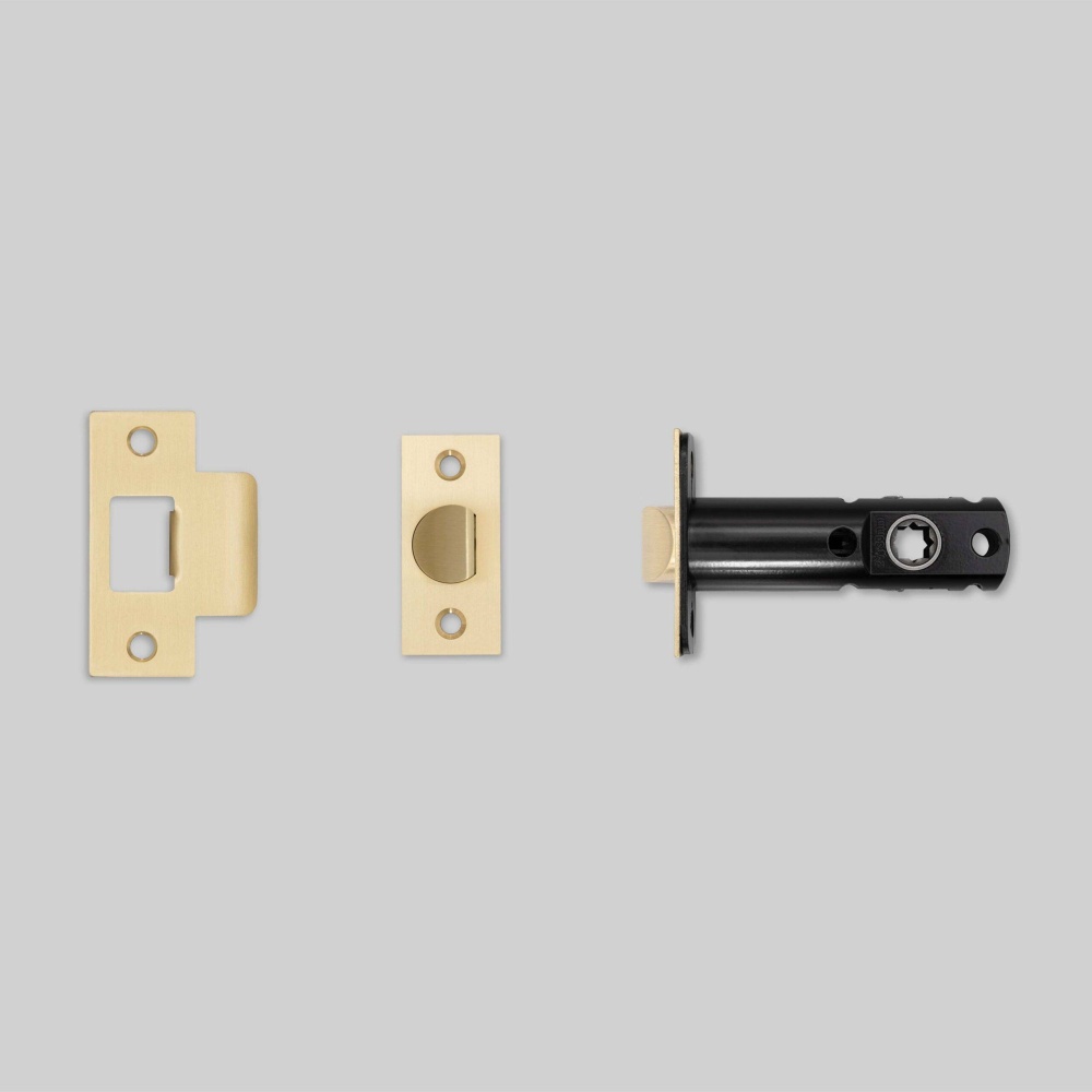 TUBULAR LATCH / DOOR HANDLE / PASSAGE / BRASS - 2-3/4"