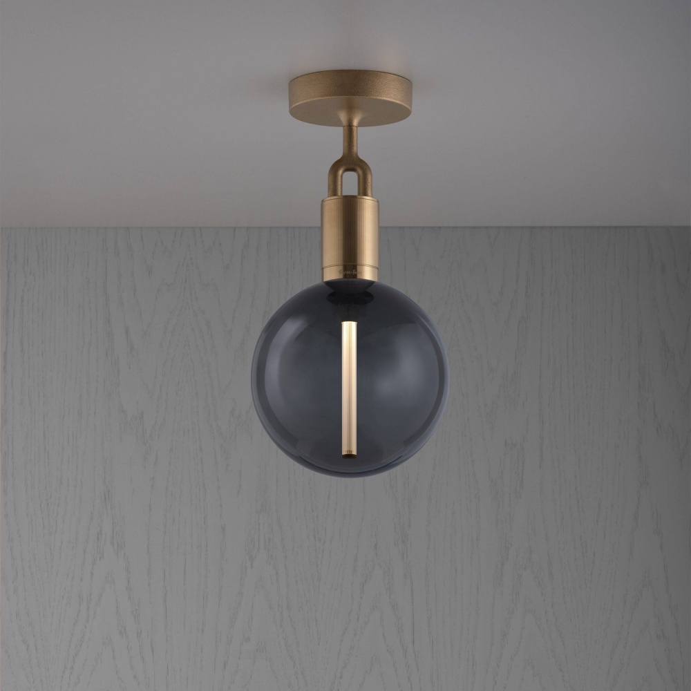 FORKED CEILING / LINEAR / GLOBE / SMOKED / MEDIUM / BRASS